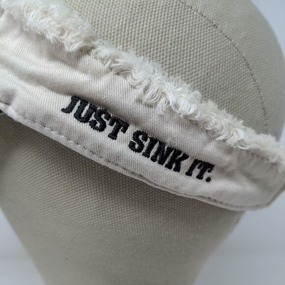 University of Beer Pong Men's Sun Visor Hat Cap Tan W/Tags Embroidered Logo - Picture 6 of 16